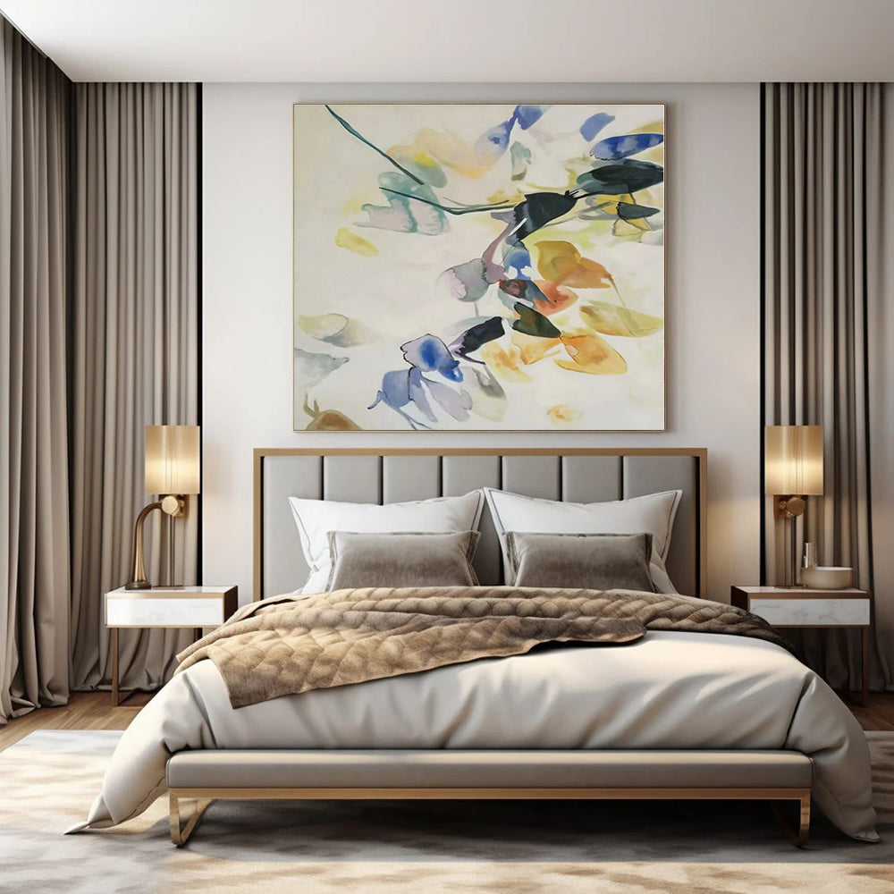 Hand-Painted Custom Abstract Artwork for Office Mail Rooms