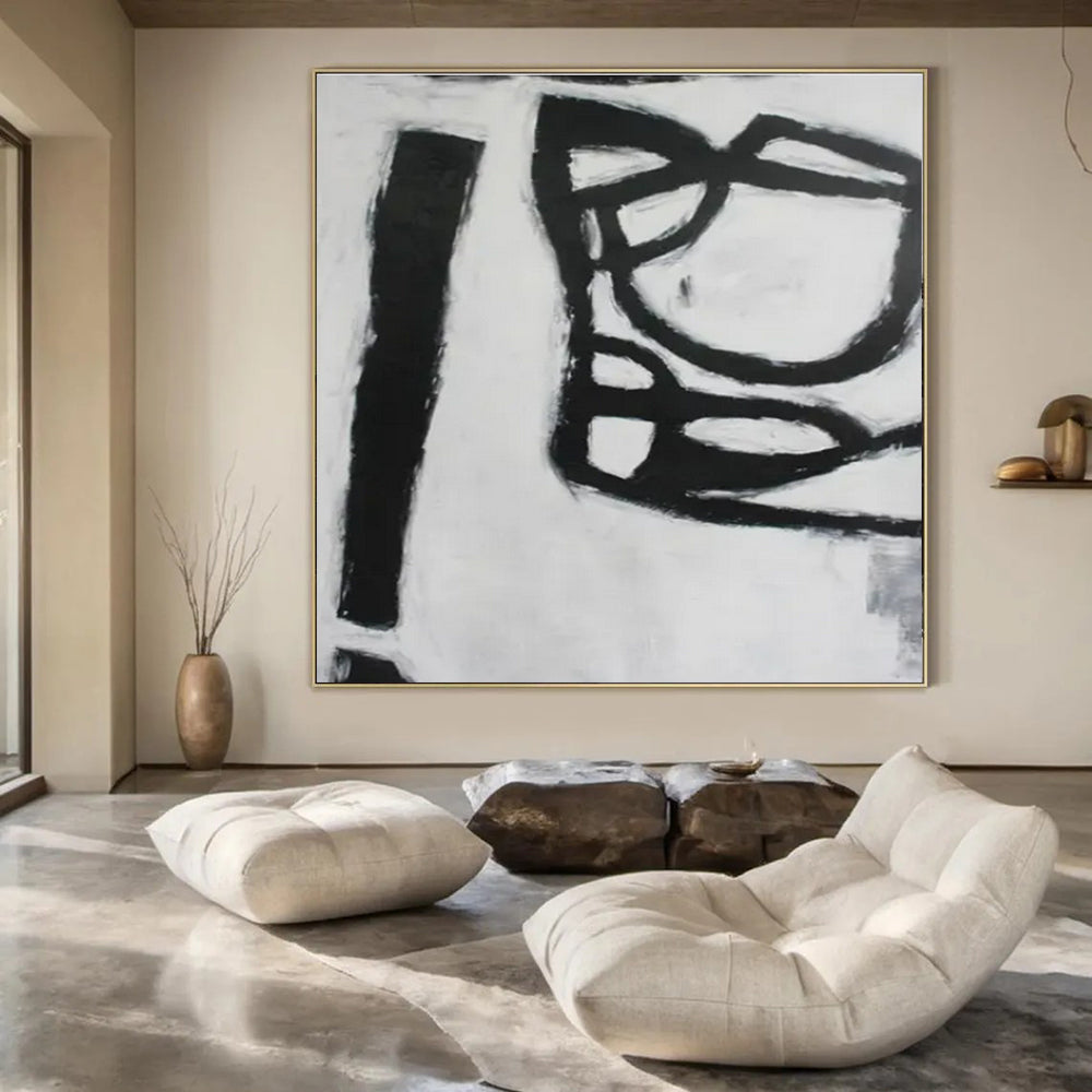 Hand-Painted Bespoke Abstract Canvas for Bedroom & Hotel Guest Rooms