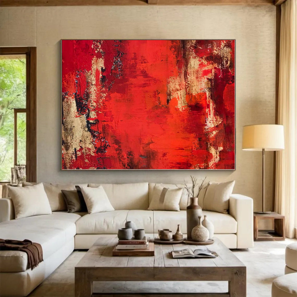 Mammoth Custom Abstract Art for Guest Room Fireplace Mantel Wall
