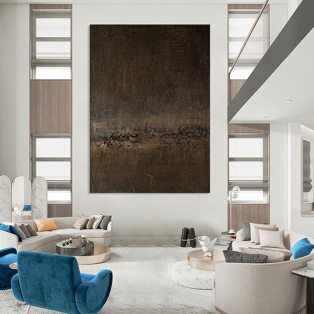 Giga - Sized Hand - Painted Textured Custom Abstract Gem for Dining Room and Bar DTP057