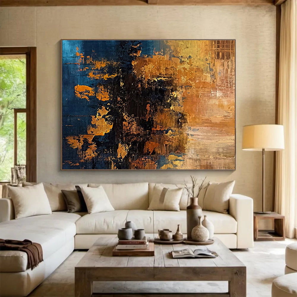 “Artistic Resonances” Large - Format Abstract Canvas for Dining Room & Living Room DKH267