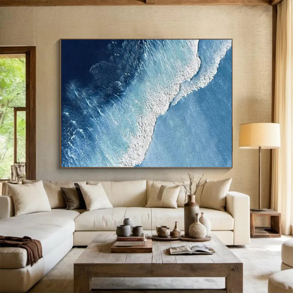 Aerial Ocean Wave - Dynamic Coastal Living Room Art DLZ256