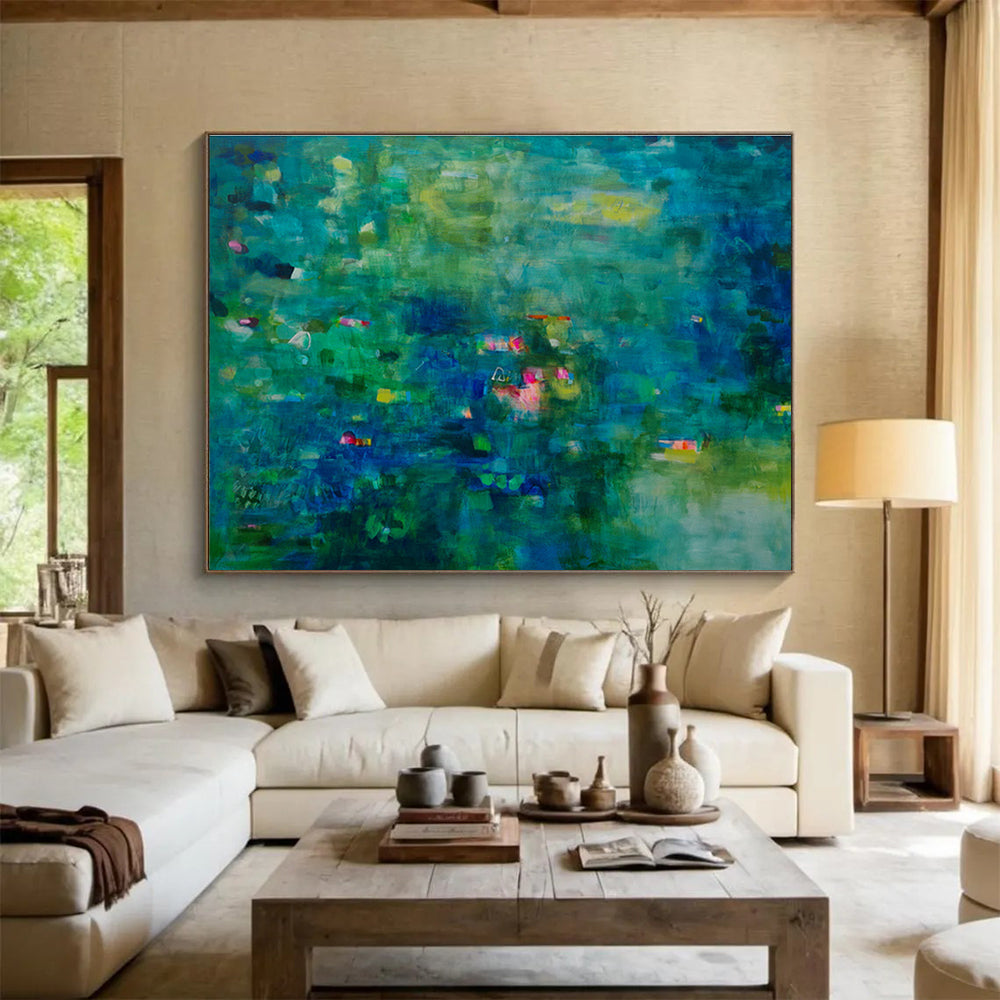 Tailored Large Abstract Wall Decor for Senior Living Community DKH037