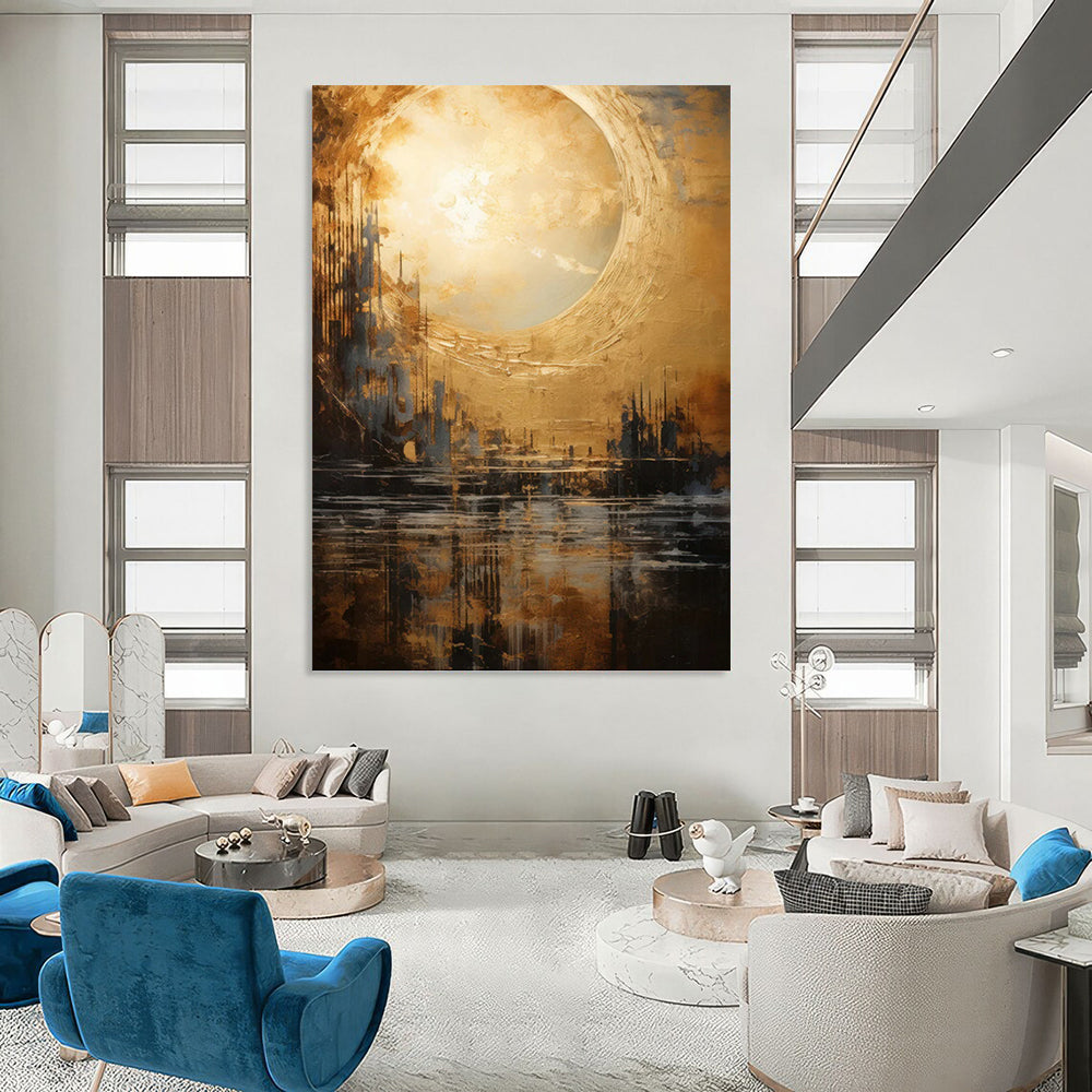 Vertical Hand - Painted Custom Abstract Painting for Bedroom and Office DKH1626