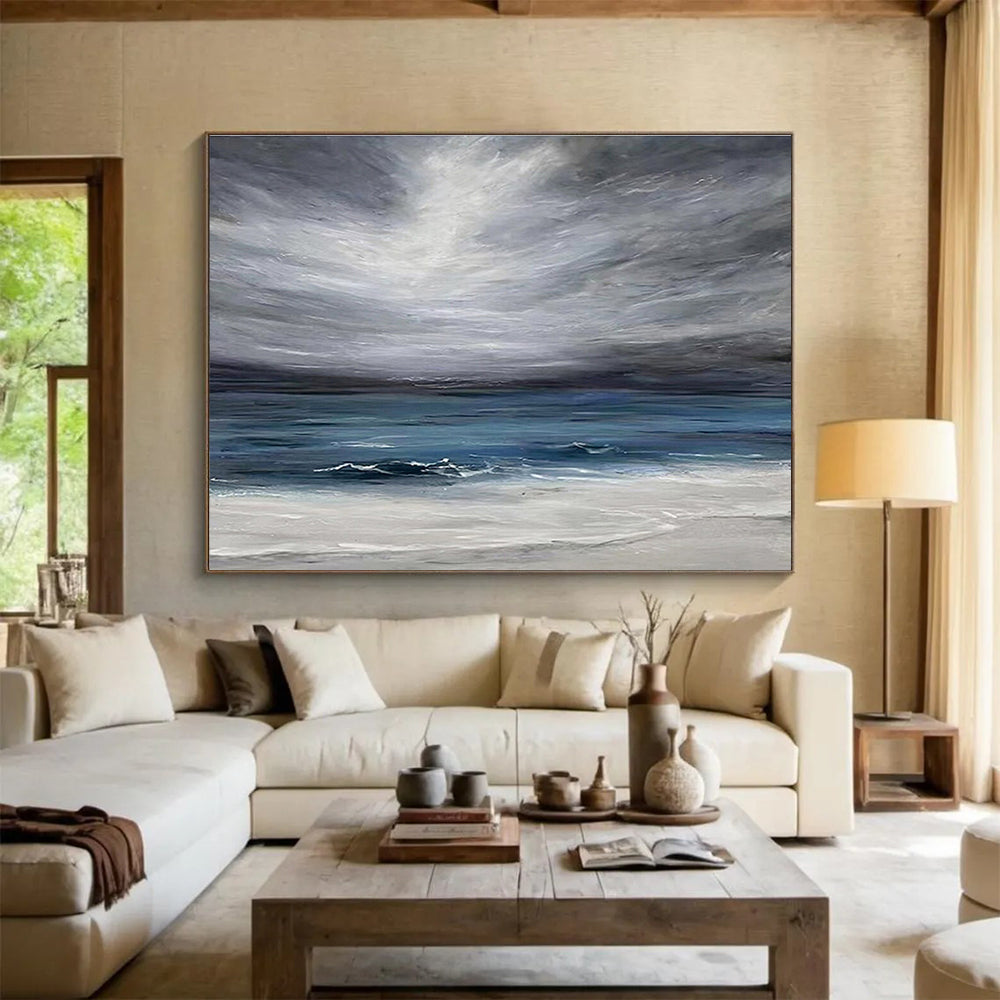 “Mystic Tides” Massive Abstract Mural for Bar & Entryway DKH215