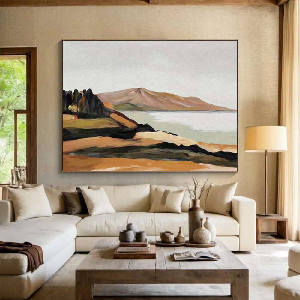 Large - Sized Hand - Painted Textured Abstract Painting for Space Accentuation DKH729