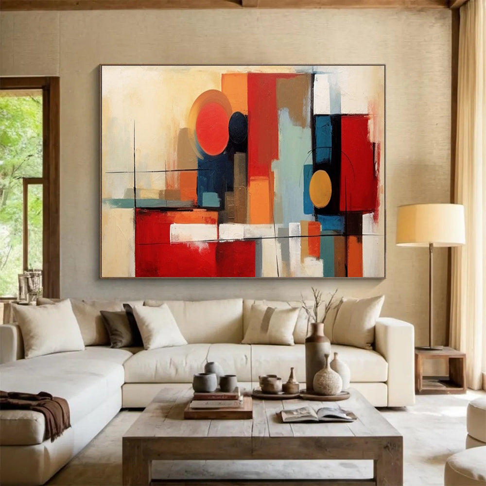 Geometric Abstract - Modern Living Room or Office Statement DLZ219