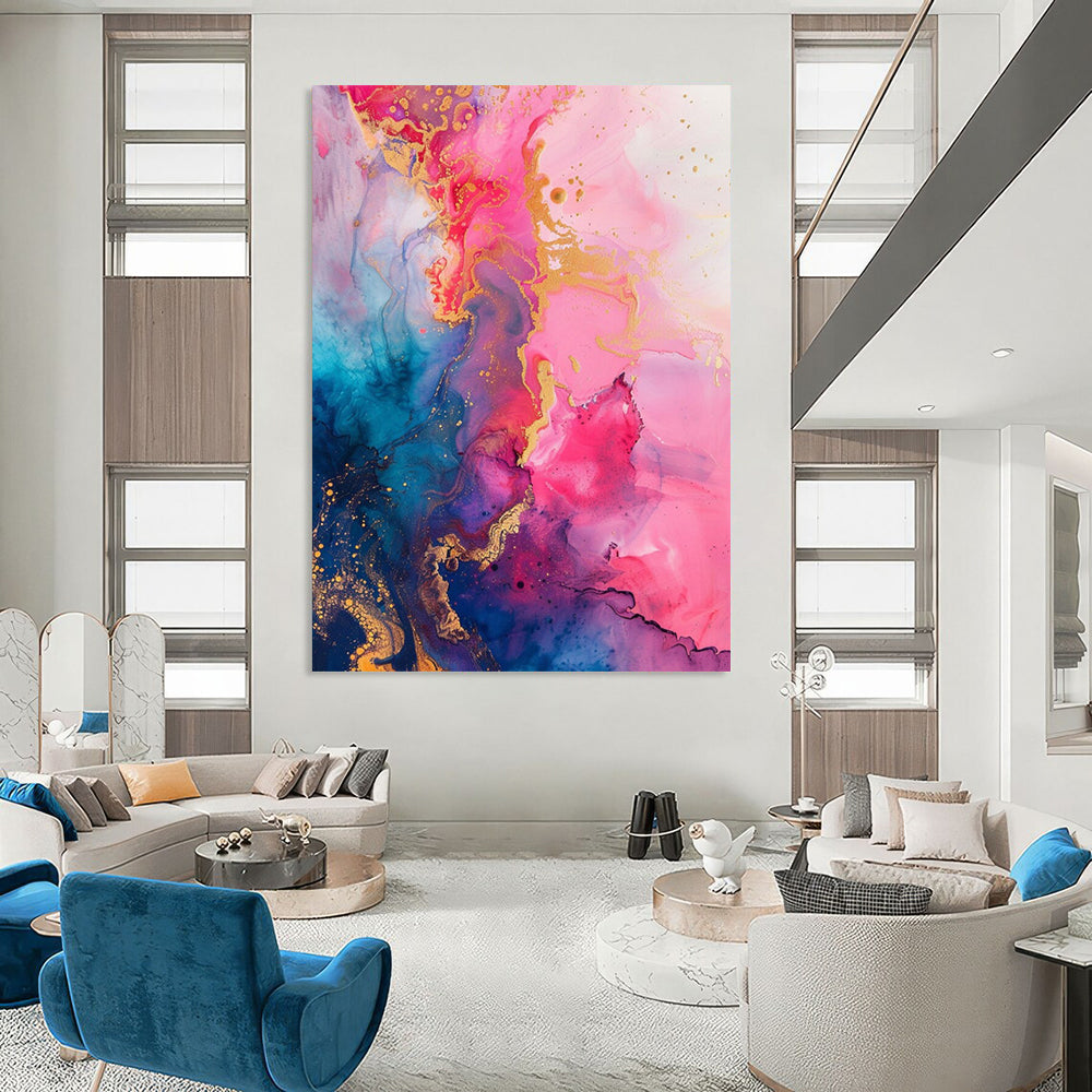 Big-Size Handmade Abstract Paintings: Textured Details for Living Room & Hallway DTP286