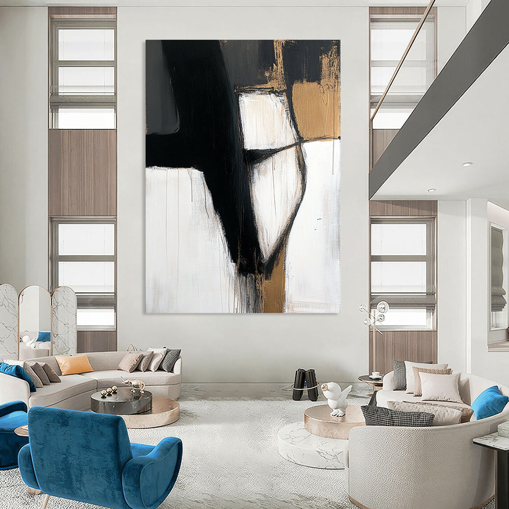 Contemporary abstract artwork featuring an ancient cross textured canvas with hand stitching in grey blue and beige tones minimalistic design. DLZ0946