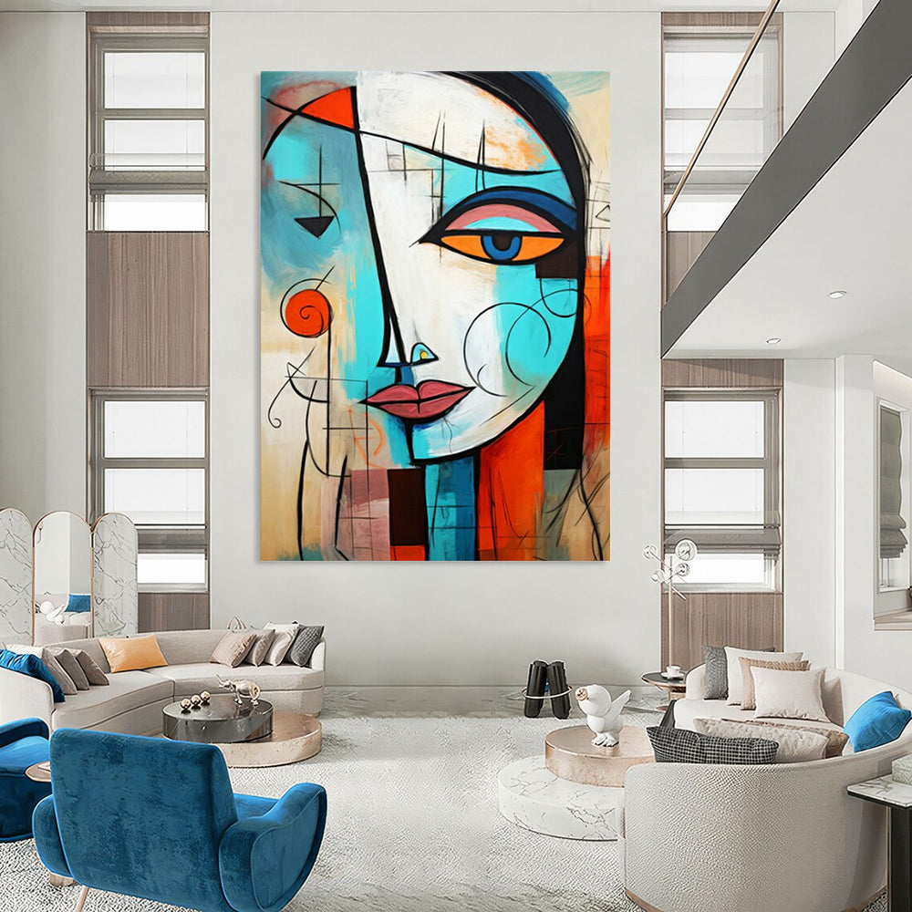 Expansive Hand-Painted Abstract Artworks for Bedroom & Kids' Room LargeART2213