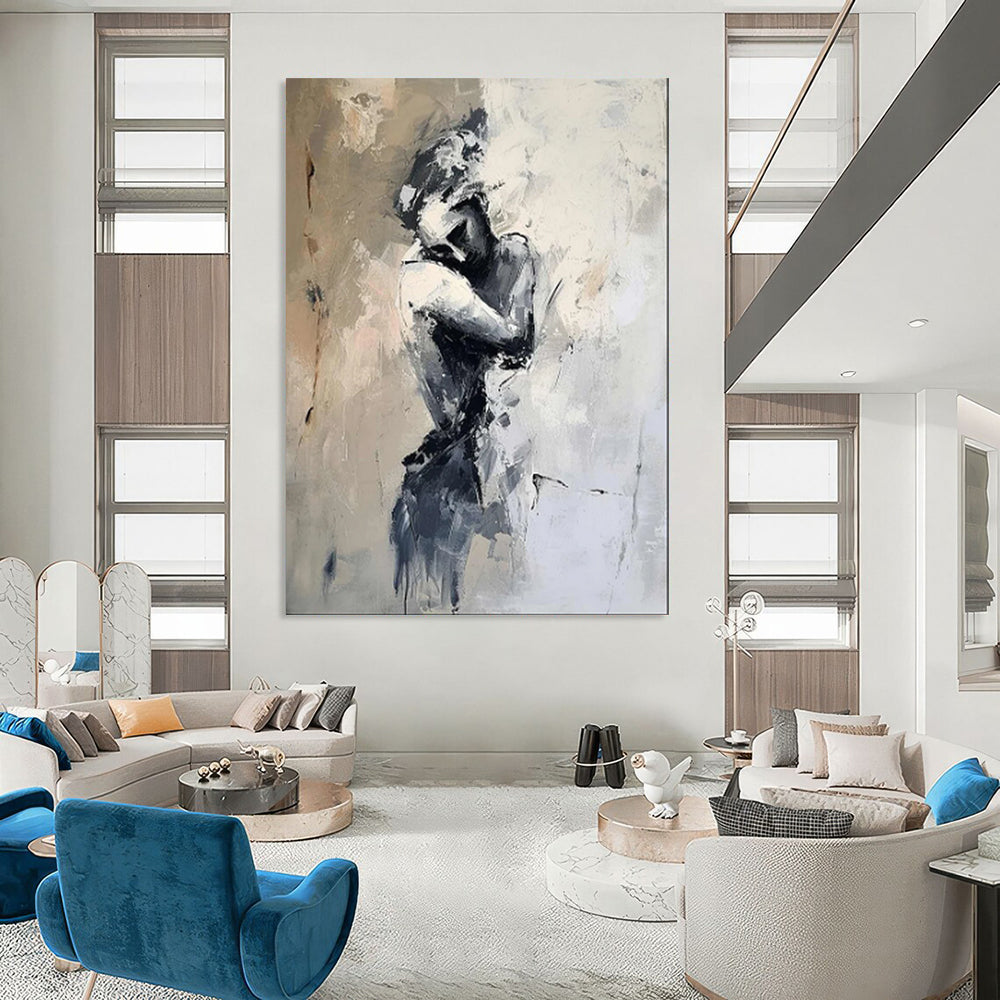 Custom Hand-Painted Abstract Mural for Office & Hotel LargeART1832