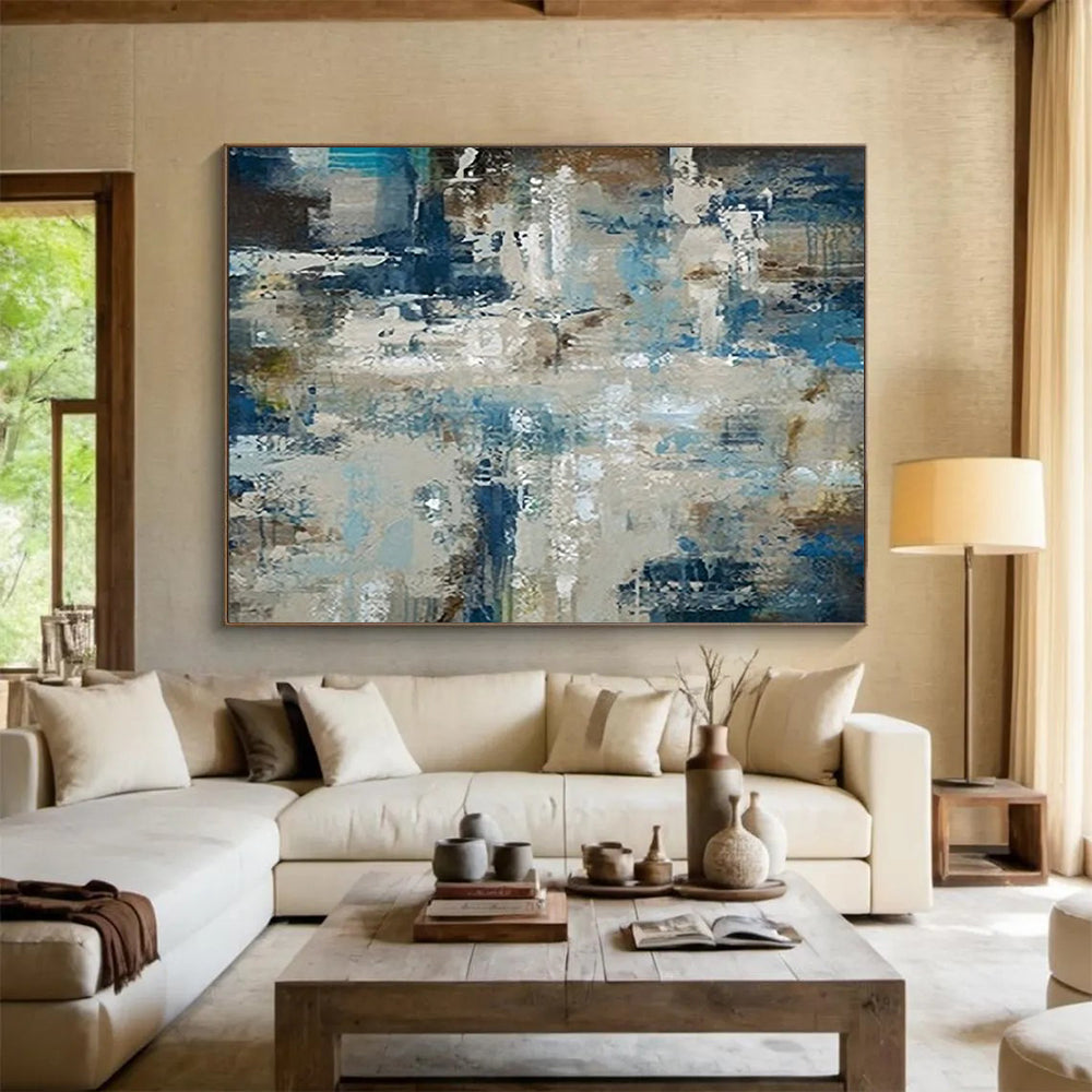 Textured Abstract Coastal - Modern Entryway Impact DLZ036