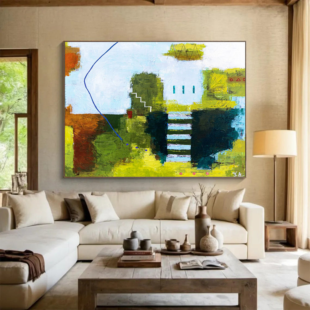 Colossal Hand - Painted Abstract Wall Mural for Office & Living Room DKH561