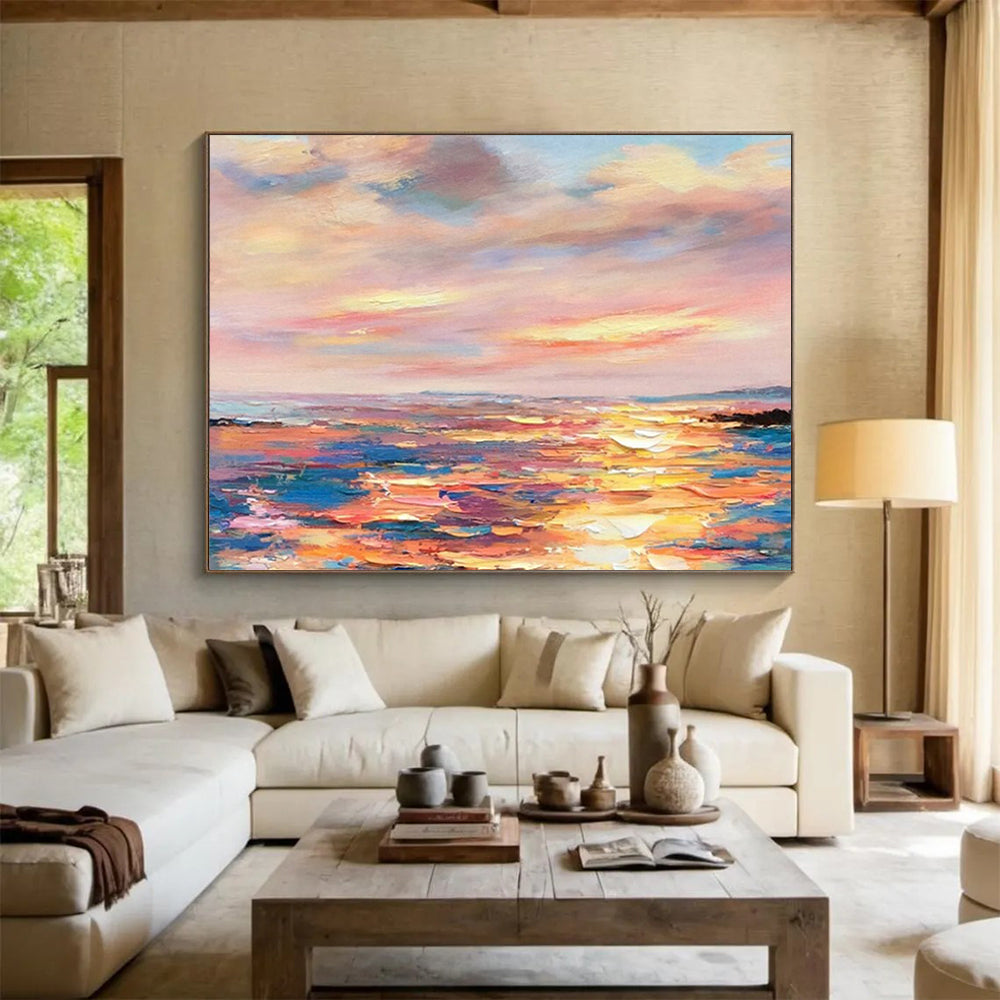 Alluring Oversized Abstract Painting for Hotel Lobby & Hallway LargeART1736