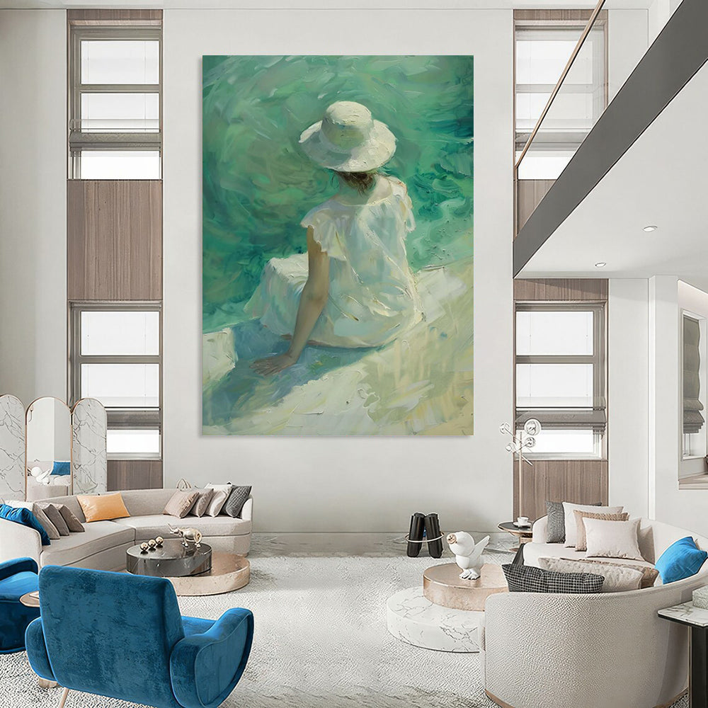 Tempestuous Symphony: Giant Hand - Painted Custom Abstract Masterpiece for Bar and Hallway DTP088