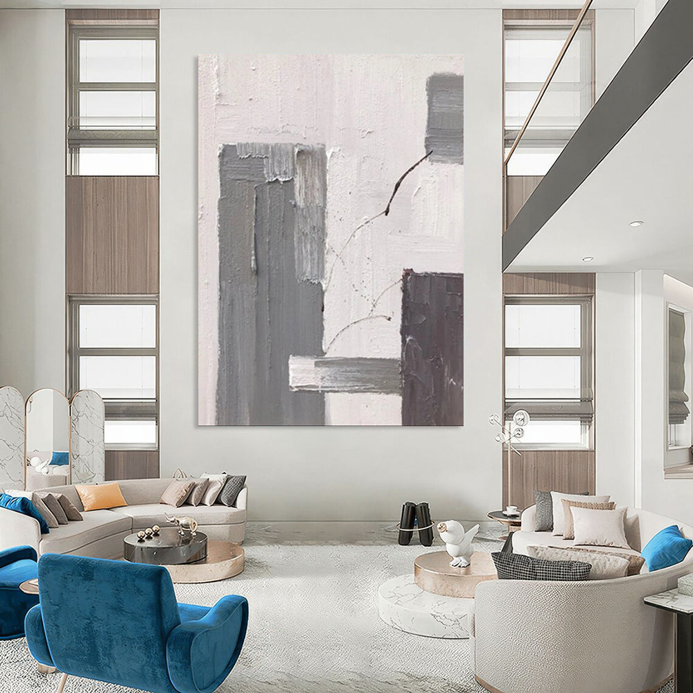 Handmade Big-Size Abstract Art for Living Room & Hallway DTP396