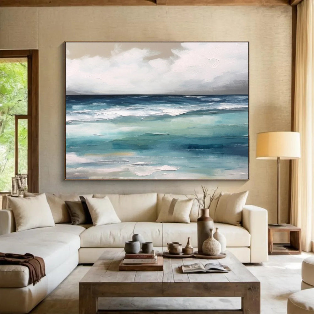 Calm Ocean Waves - Serene Bedroom Wall Art DLZ051