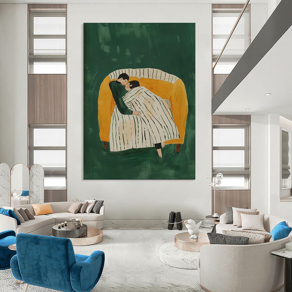 Vintage Textured Abstract Wall Art for Dining Room & Entryway LargeART2050