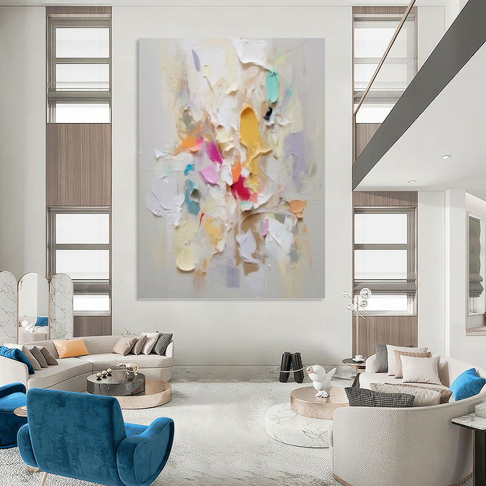 Vividly Textured Abstract Painting for Living Room & Hotel Suite DKH0973