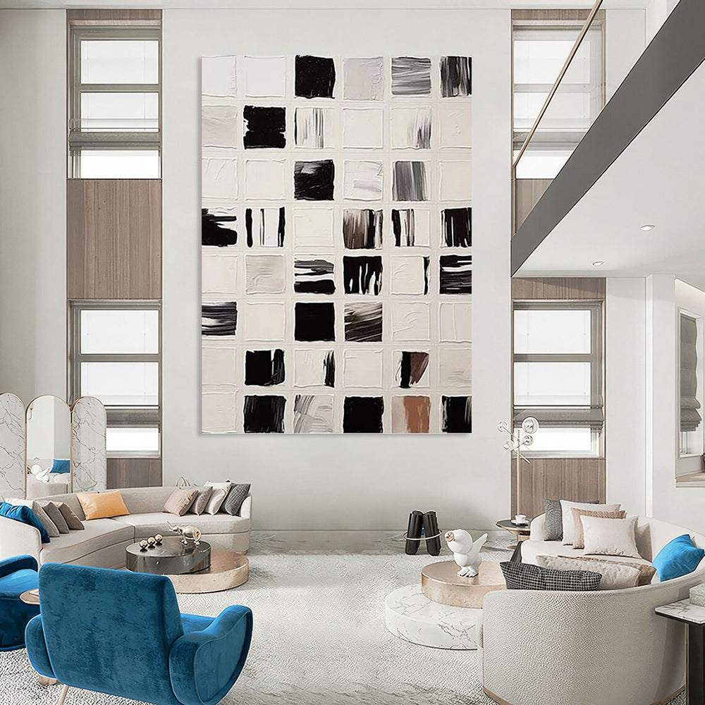 Artfully Curated Hand - Crafted Textured Canvas Art for Bedroom & Bar DKH1133