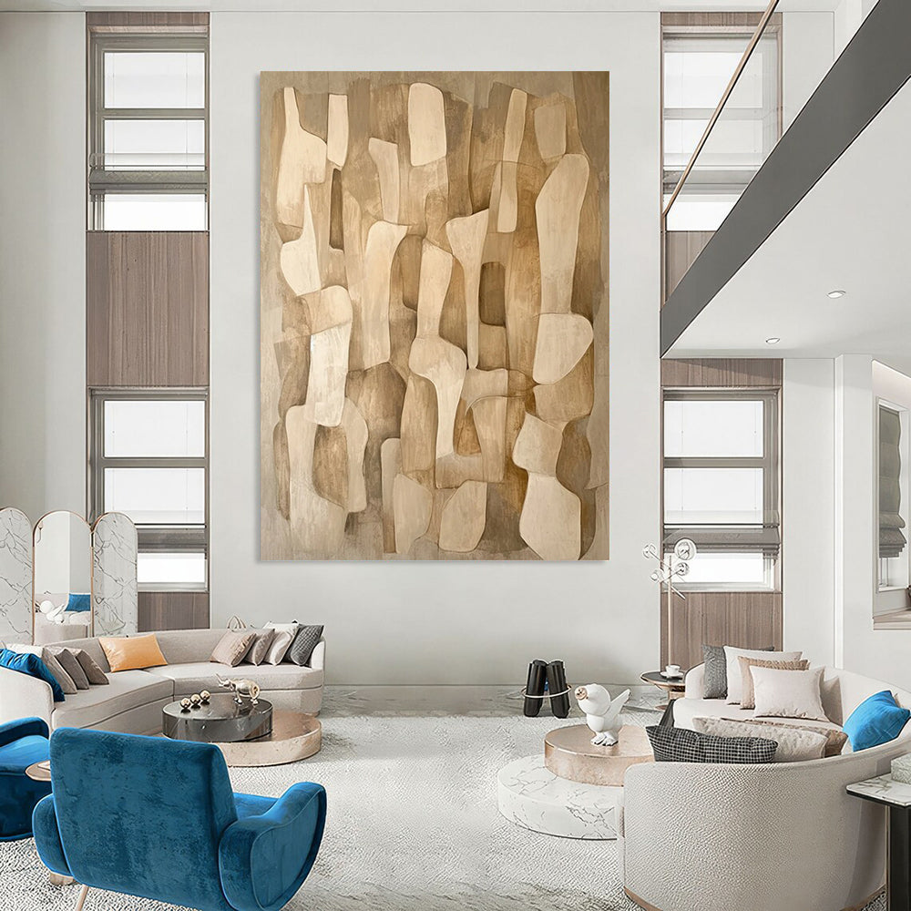 Extended - Reach Hand - Painted Custom Abstract Painting for Bedroom and Entryway DTP021