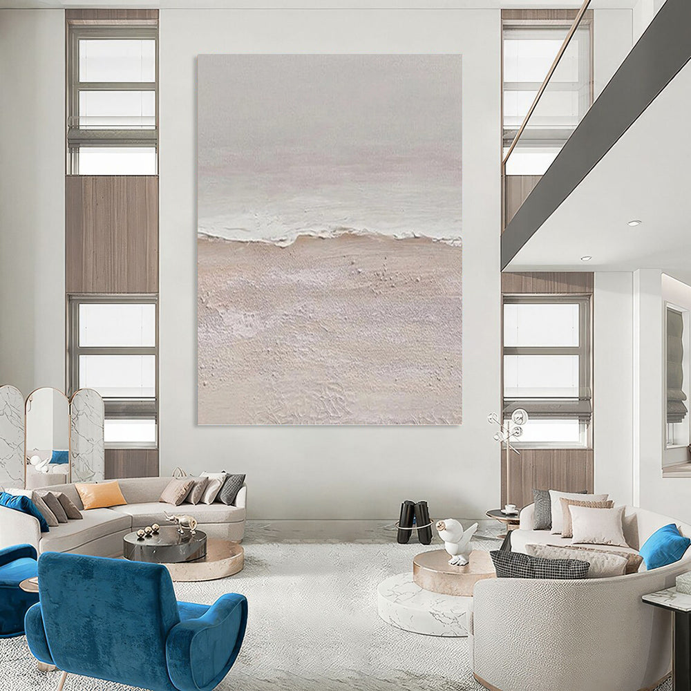 Designer - Inspired Hand - Crafted Textured Canvas Abstract for Office & Dining Room DKH1124