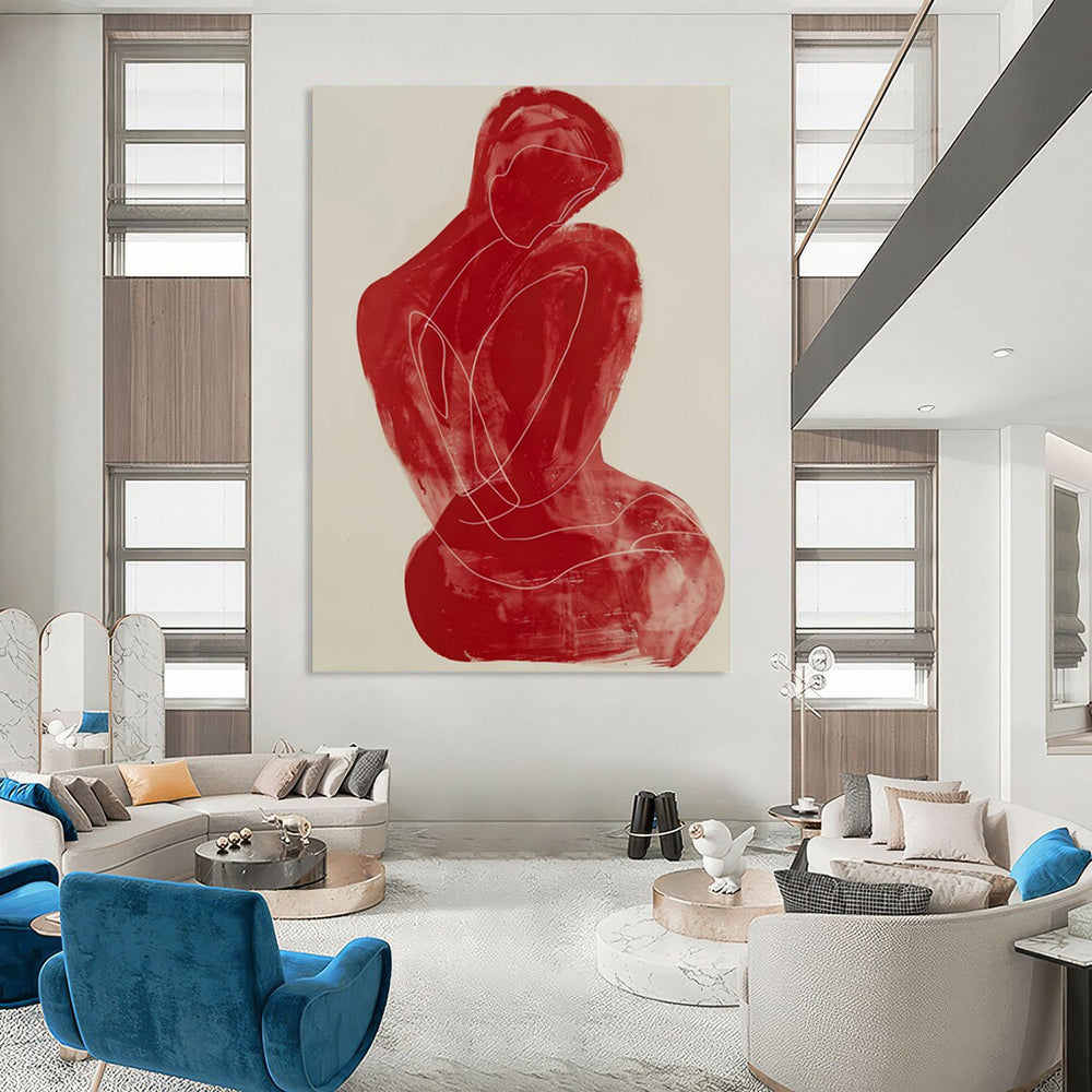 Large-Scale Hand-Painted Abstract Art for Hotel Lobby & Event Hall LargeART2228