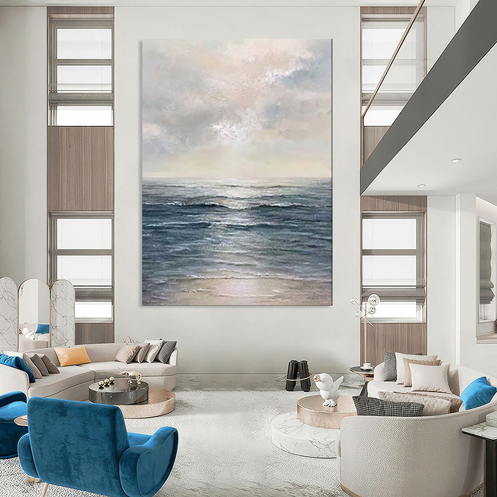 Large-Scale Textured Abstract Wall Art for Living Room & Nursery LargeART2101