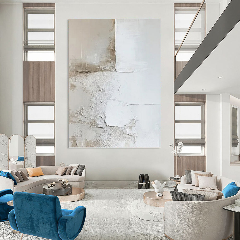 Tropical Textured Abstract Mural for Hotel Suite & Dining Room DKH0977