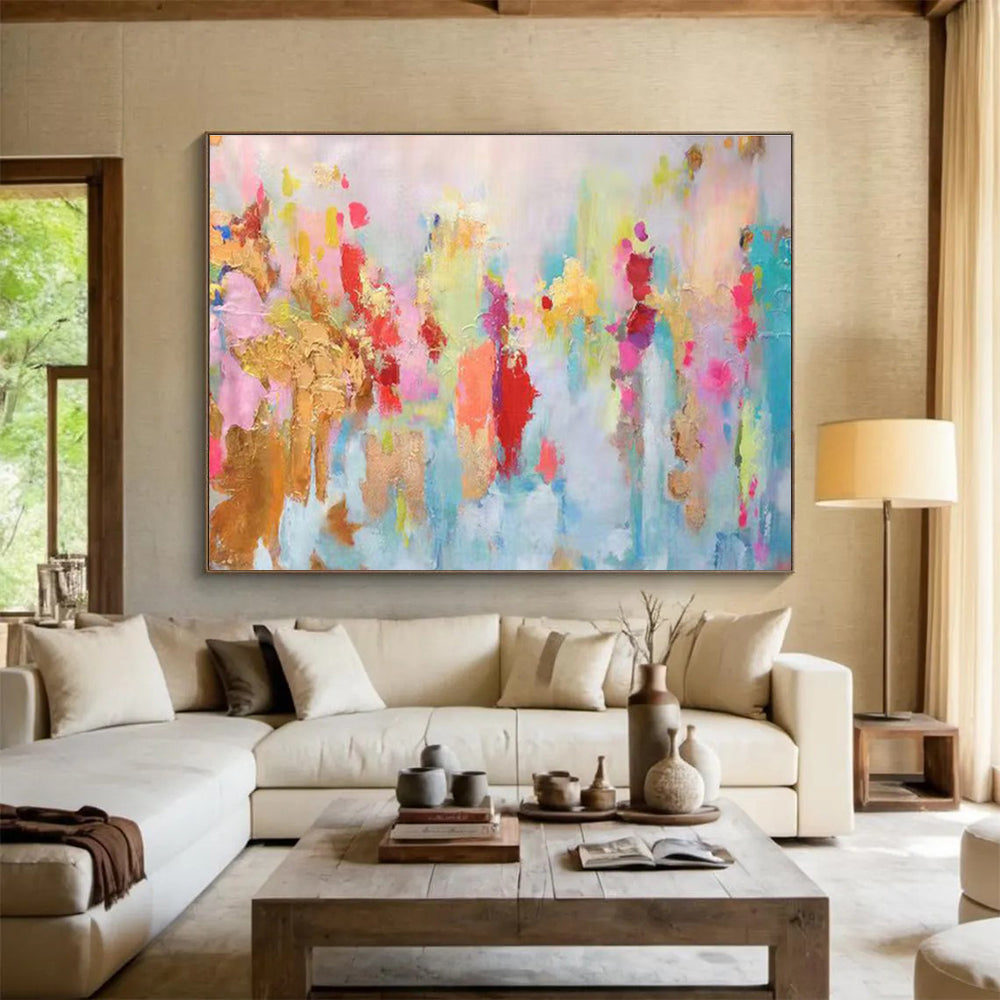 Captivating Hand - Painted Textured Abstract Wall Art for Dining Room & Bedroom DKH643