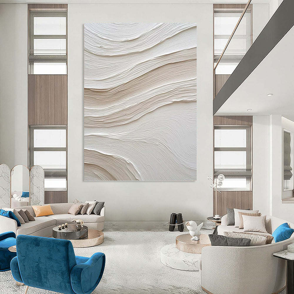 Gigantic Custom - Crafted Hand - Painted Textured Abstract Wall Art for Hotel Suite & Living Room DKH1024