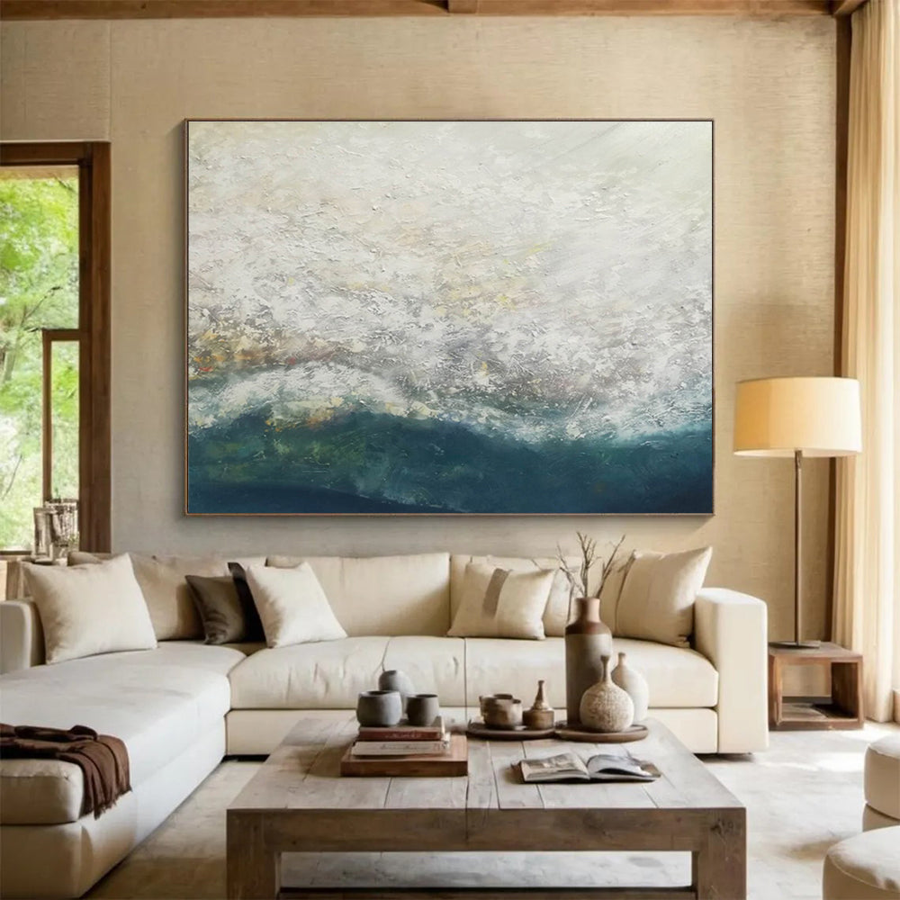 “Dynamic Reverberations” Giant Abstract Artwork for Living Room & Dining Room DKH298