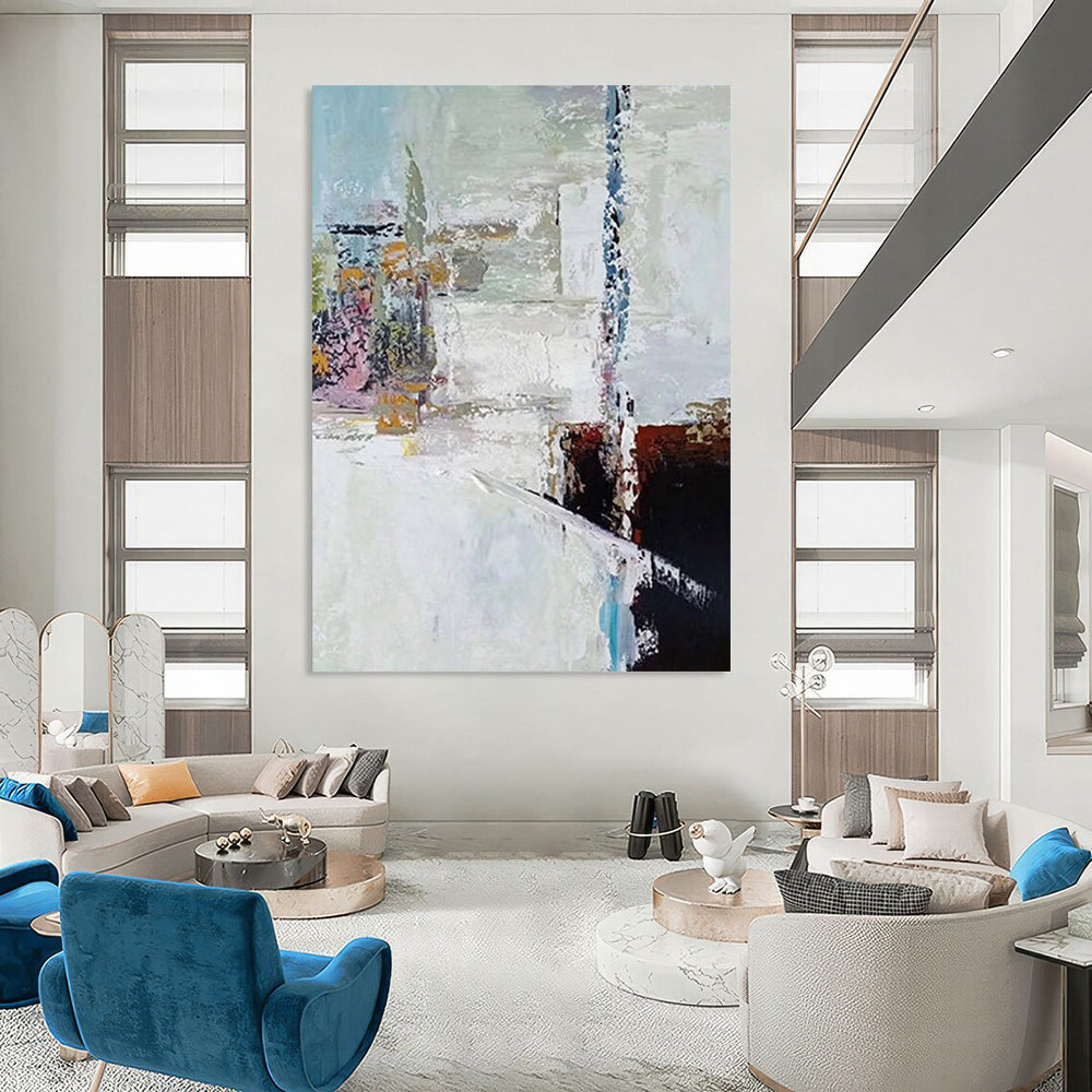Immense - Proportioned Hand - Painted Custom Abstract Painting for Office and Living Room DTP040