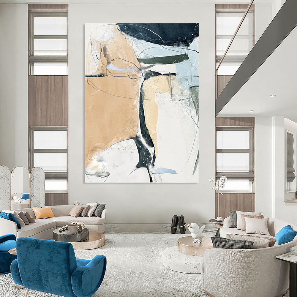 Gargantuan - Sized Vertical Hand - Painted Custom Abstract Marvel (with Distinctive Textures), Transforming Office and Hallway DKH1523
