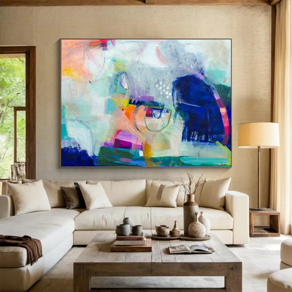 Custom - Fit Large Abstract Mural for Children’s Playroom DKH026