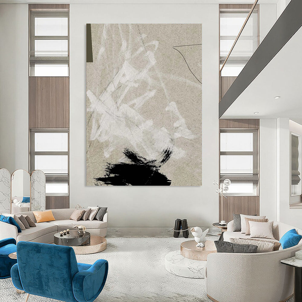 Custom Handmade Abstract Artworks: Big Sizes, Textured Styles for Bedroom & Living Room DTP237