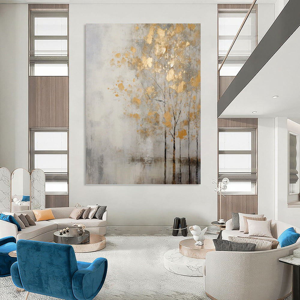 Grand Custom - Painted Textured Canvas Abstract for Entryway & Bar DKH1055