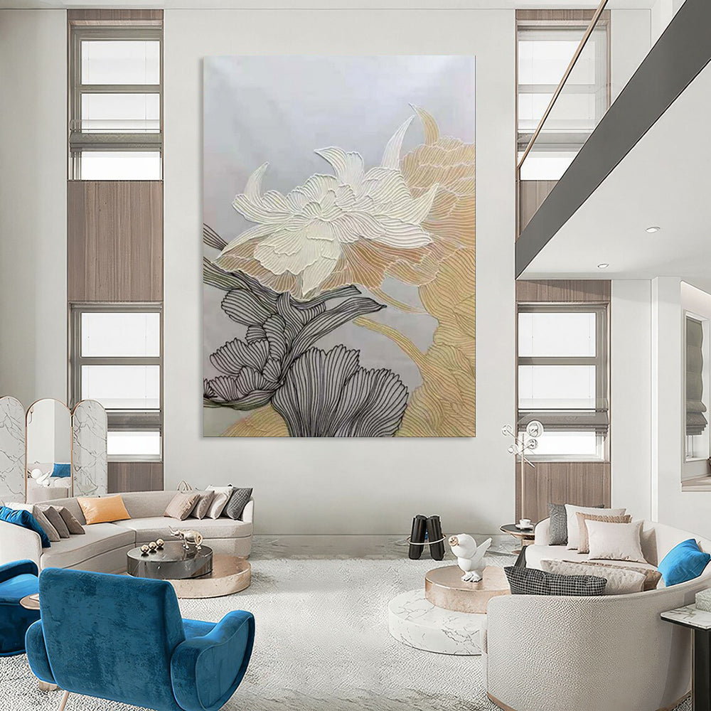 Dynamic & Bold Custom Hand-Painted Abstract Painting for Office & Bar LargeART1958