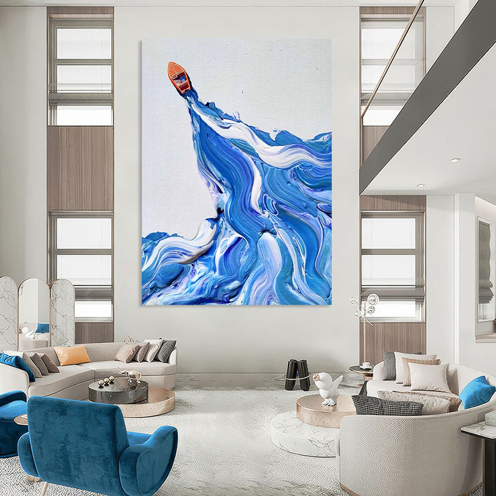 Custom Hand-Painted Abstract Artworks: Textured Wonders for Dining Room & Living Room DTP321