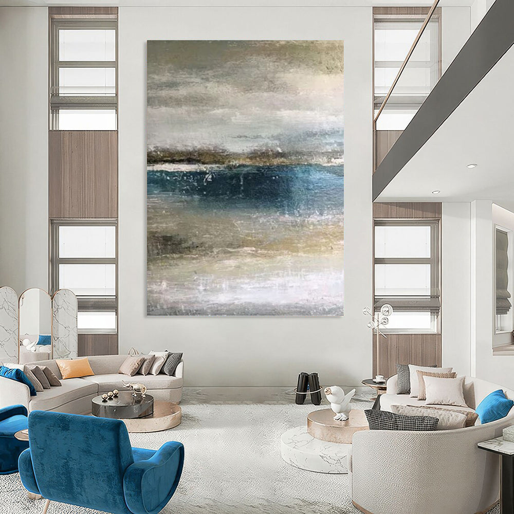 Inspiring Textured Abstract Mural for Living Room & Office DKH0945