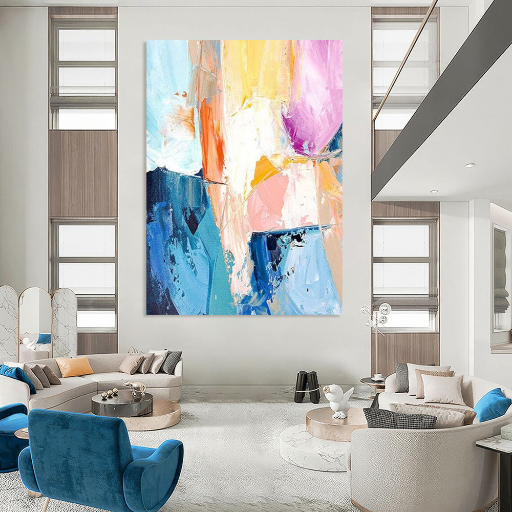 Big-Size Handmade Abstract Art: Textured Details for Dining Room & Hotel DTP280