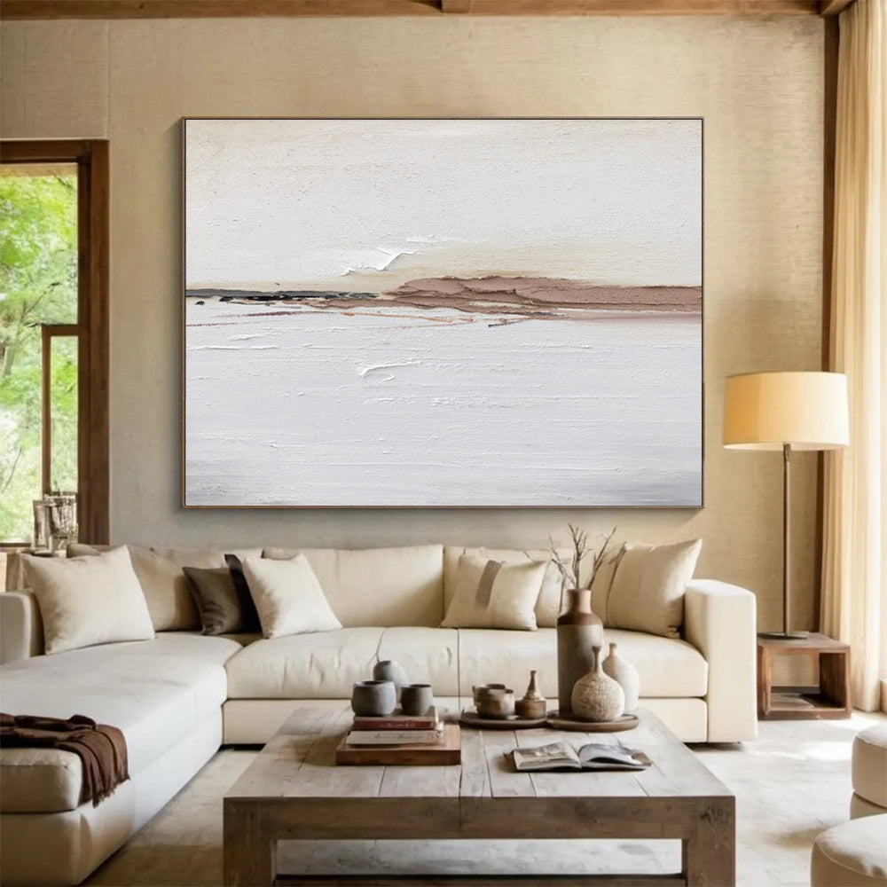 Graceful Large Abstract Mural with Flowing Textured Lines for Hallway & Entryway DKH913