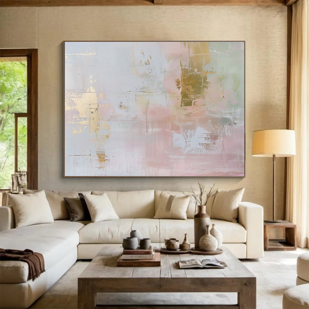 Large - Format Textured Abstract Wall Decor for Bedroom & Dining Room DKH498