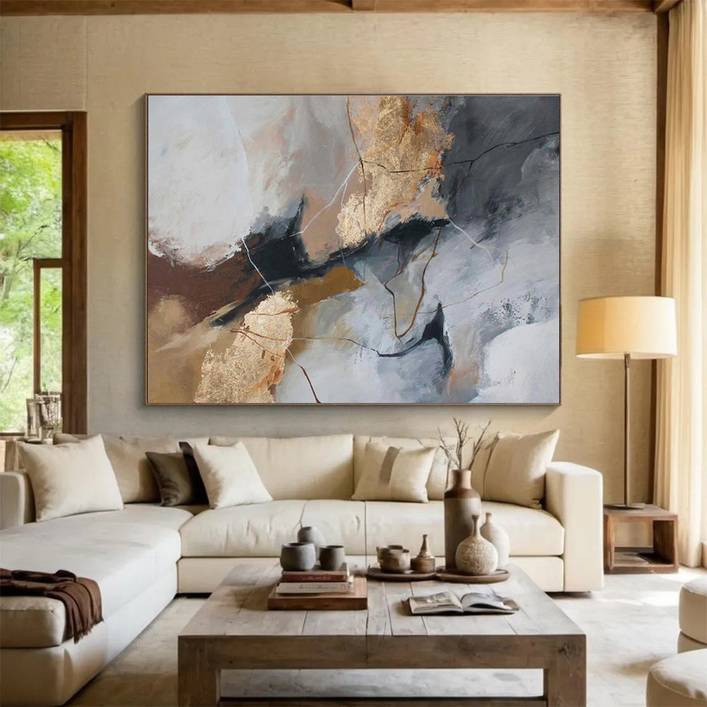 Oversized Textured Abstract Wall Mural for Living Room & Bar DKH518
