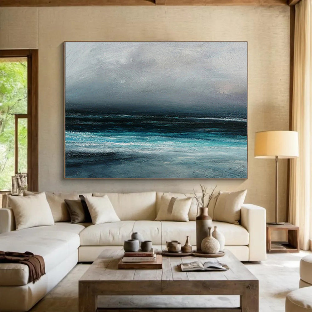Moody Sea & Sky - Dramatic Living Room Drama DLZ035
