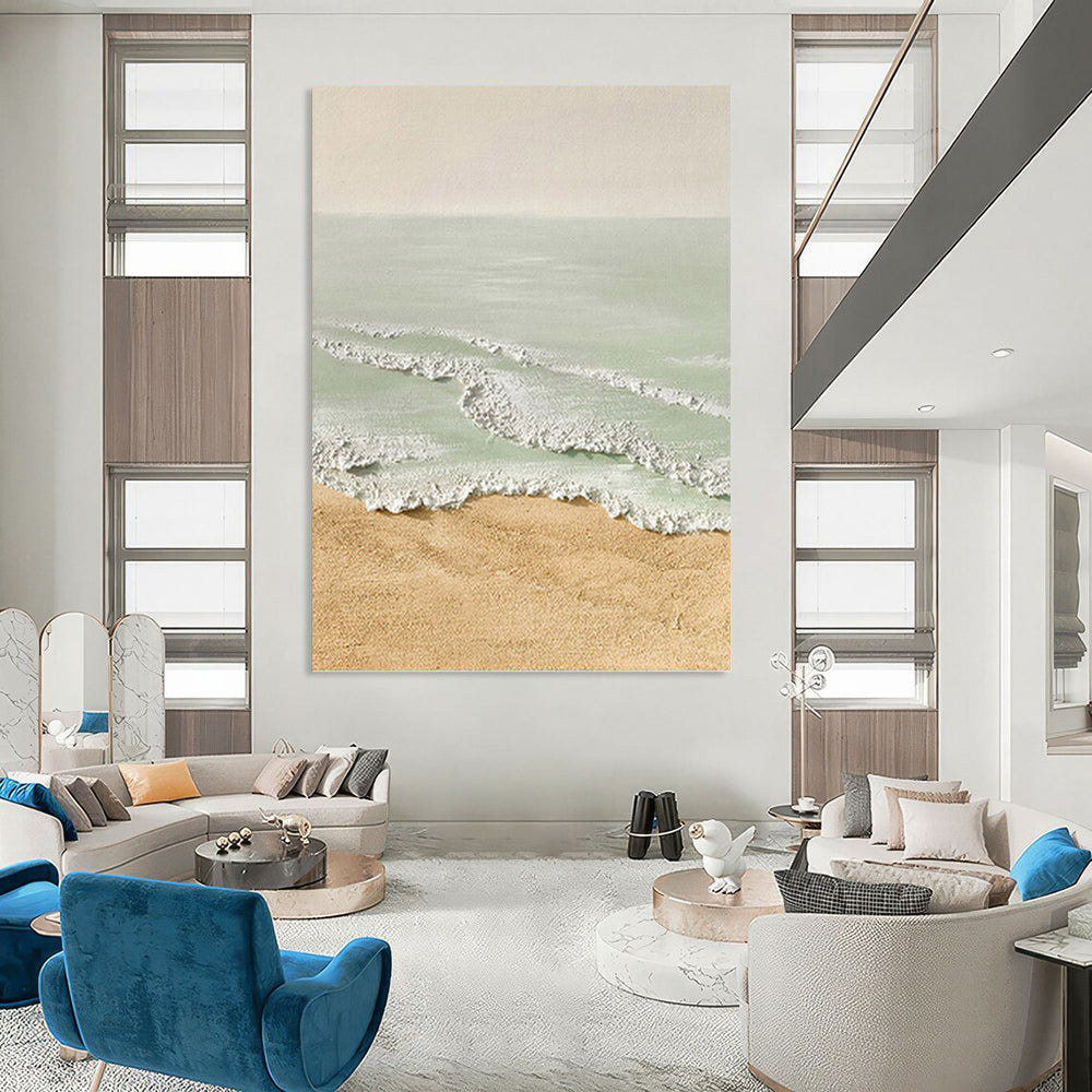 Supersized - Format Hand - Painted Textured Custom Abstract Painting, for Dining Room and Living Room DKH1489