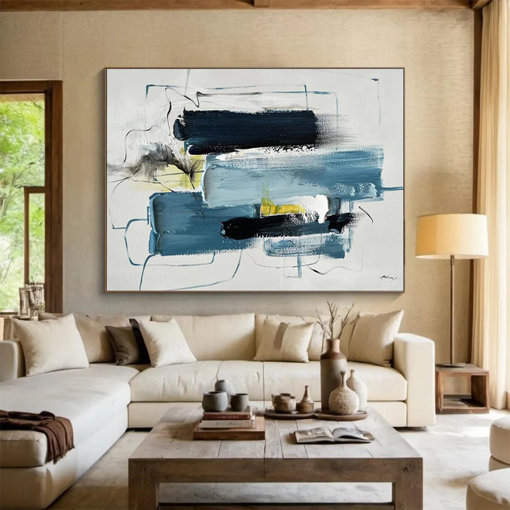 “Stellar Echo” Massive Abstract Painting for Entryway & Office DKH318