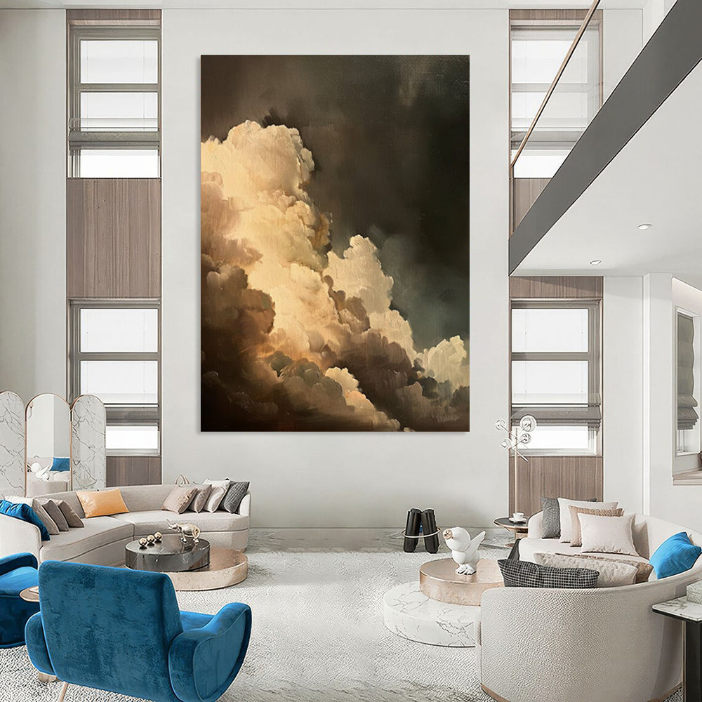 Grandiose Hand - Painted Textured Custom Abstract Artwork for Bar and Hotel DTP014