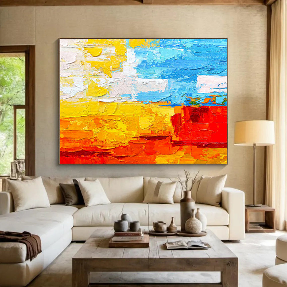 “Dynamic Echoes” Giant Abstract Artwork for Living Room & Dining Room DKH270