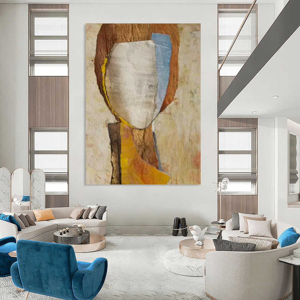 Large-Sized Hand-Painted Abstract Masterpiece for Office & Conference Room LargeART2221